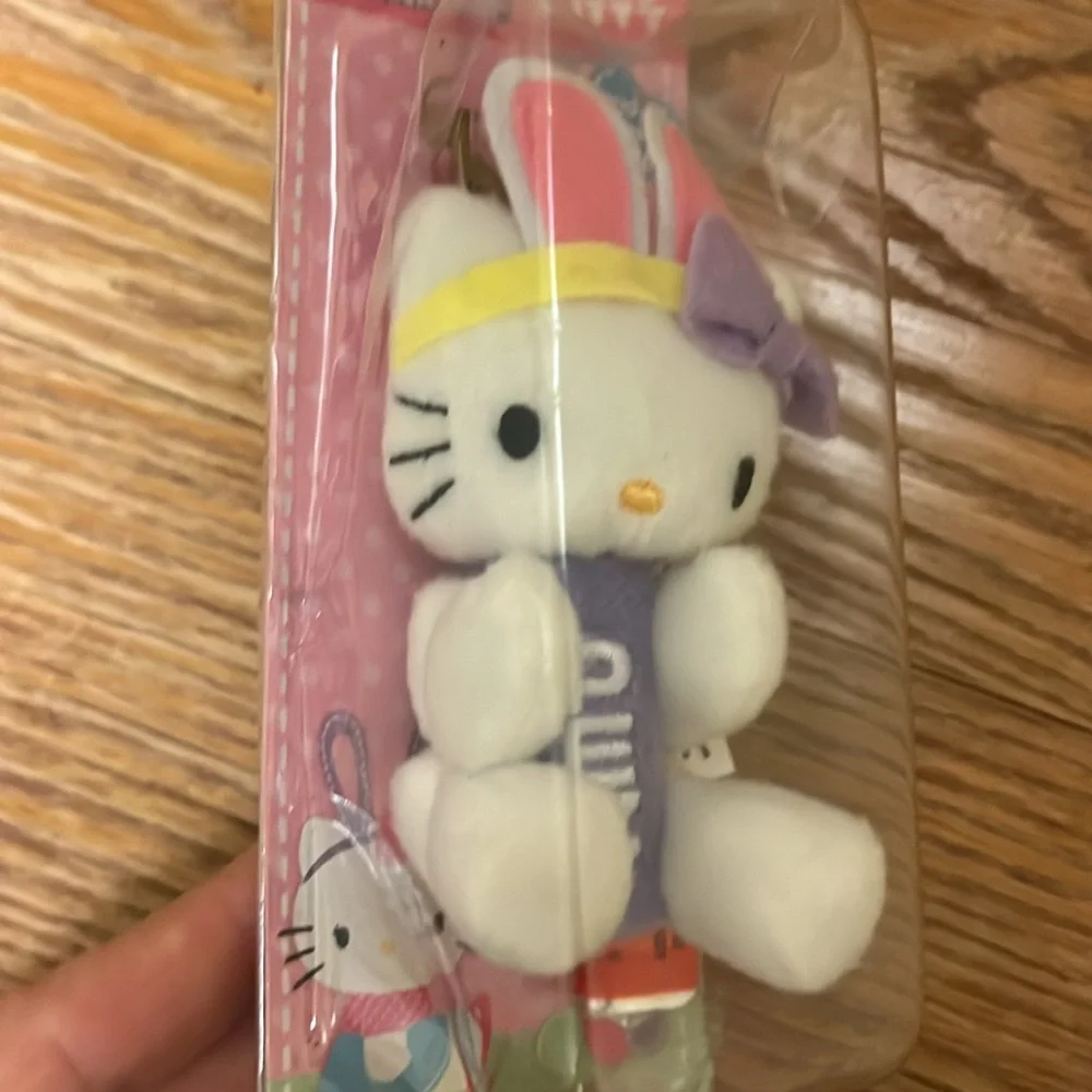 Hello Kitty Bunny Keychain Pez Dispenser Plush New